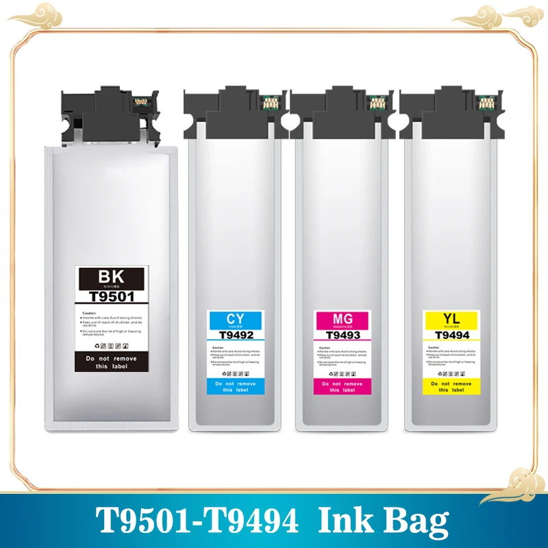 T9501 T9492 T9493 T9494 Pigment Ink Bag With Chip For Epson WorkForce Pro WF-C5290 WF-C5790 WF-C5210 WF-C5710 For Asia
T9501 T9492 T9493 T9494 Pigment Ink Bag With Chip For Epson WorkForce Pro WF-C5290 WF-C5790 WF-C5210 WF-C5710 For Asia