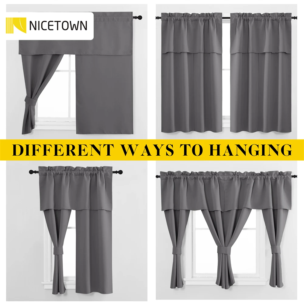 NICETOWN 36 Colors Curtains With Valances for Living Room Grommet Decorations Gift for Home Drapes Window Curtain Bedroom 1 pair
NICETOWN 36 Colors Curtains With Valances for Living Room Grommet Decorations Gift for Home Drapes Window Curtain Bedroom 1 pair