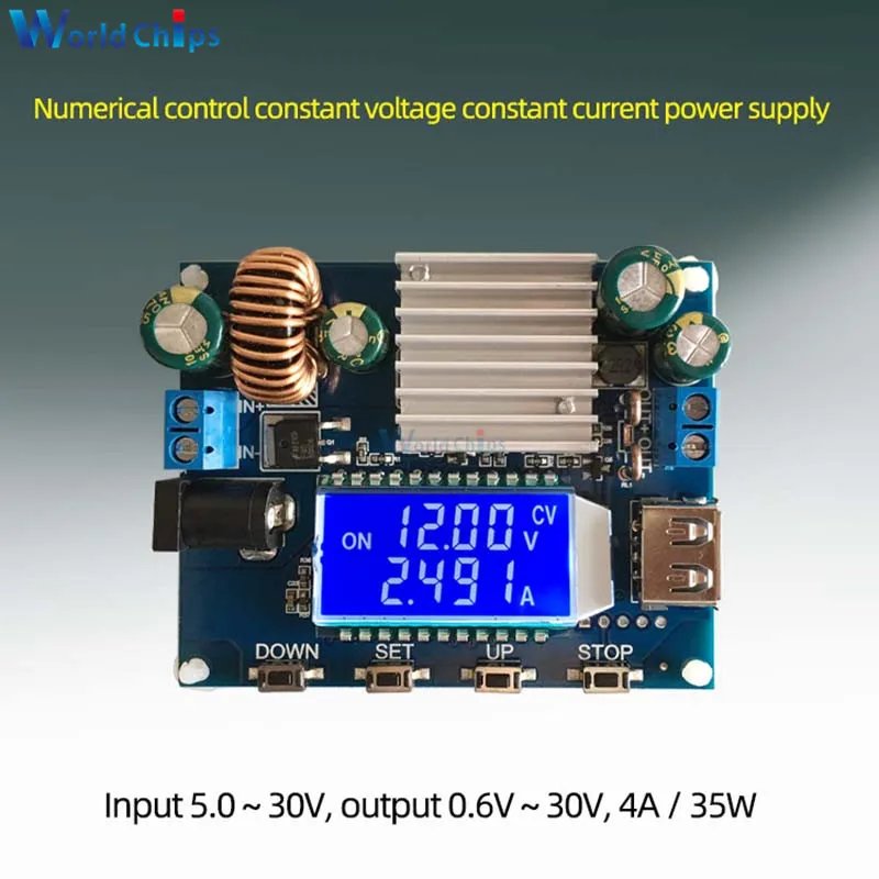 DC Boost/понижающий преобразователь Питание 5 0 V 30V DC/DC 6 4.0A CC CV Регулируемая насадка