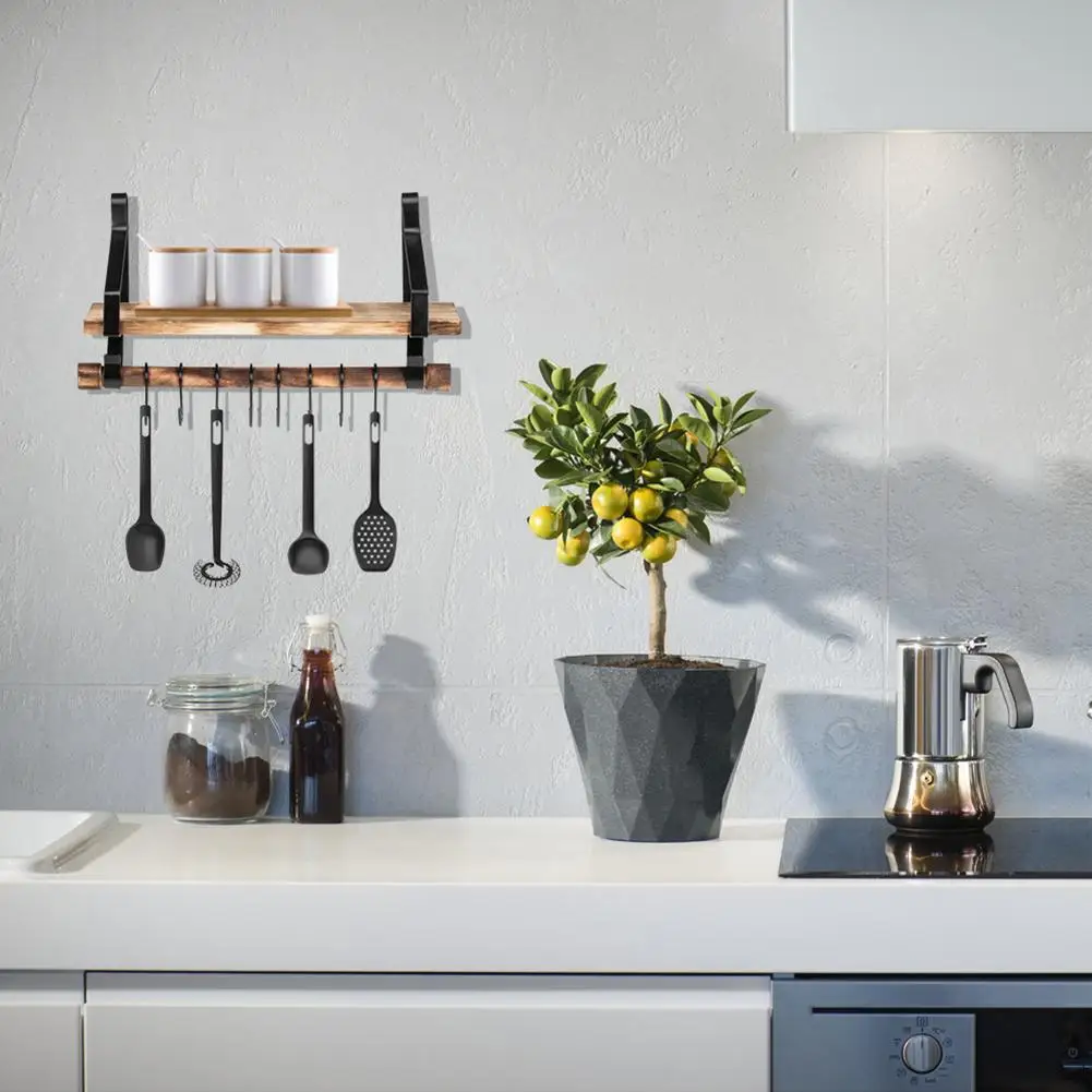 Bathroom Shower Gel Shampoo Holder Floating Shelf Wall Shelf Rustic Wood Kitchen Spice Rack with Towel Bar and 8 Removable Hooks
Bathroom Shower Gel Shampoo Holder Floating Shelf Wall Shelf Rustic Wood Kitchen Spice Rack with Towel Bar and 8 Removable Hooks