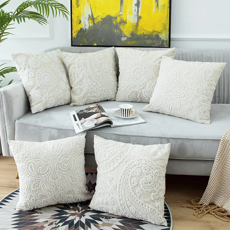 Beige Cushion Cover Flower Handembroidered Embroidered Hugging Pillow Cover 45*45 Sofa Cushion Bed Linen Pillowcase
Beige Cushion Cover Flower Handembroidered Embroidered Hugging Pillow Cover 45*45 Sofa Cushion Bed Linen Pillowcase