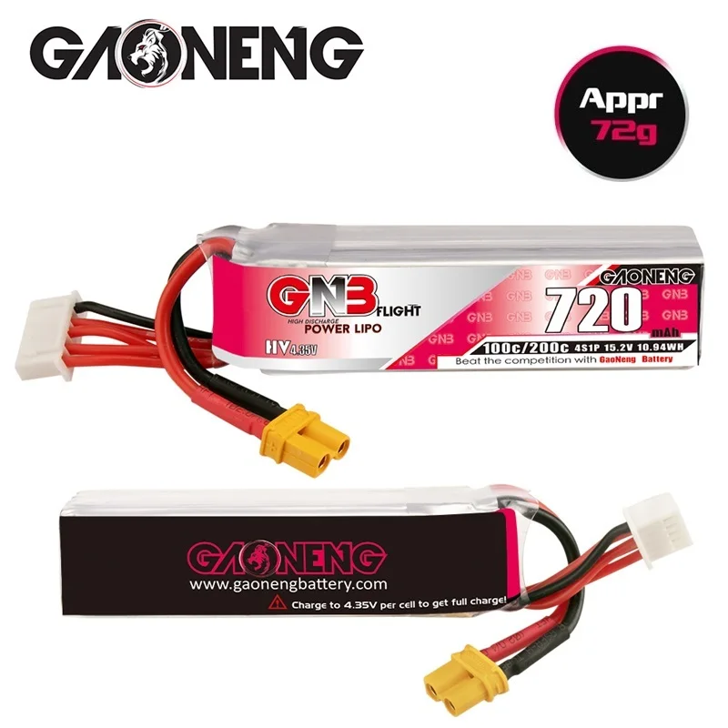2pcs/4pcs 15.2V GNB 720mAh 100C 4S HV XT30 Plug Lipo Battery for RC FPV Racing Drone Tinywhoop Frame Kit Tinywhoop Spare Parts
2pcs/4pcs 15.2V GNB 720mAh 100C 4S HV XT30 Plug Lipo Battery for RC FPV Racing Drone Tinywhoop Frame Kit Tinywhoop Spare Parts
