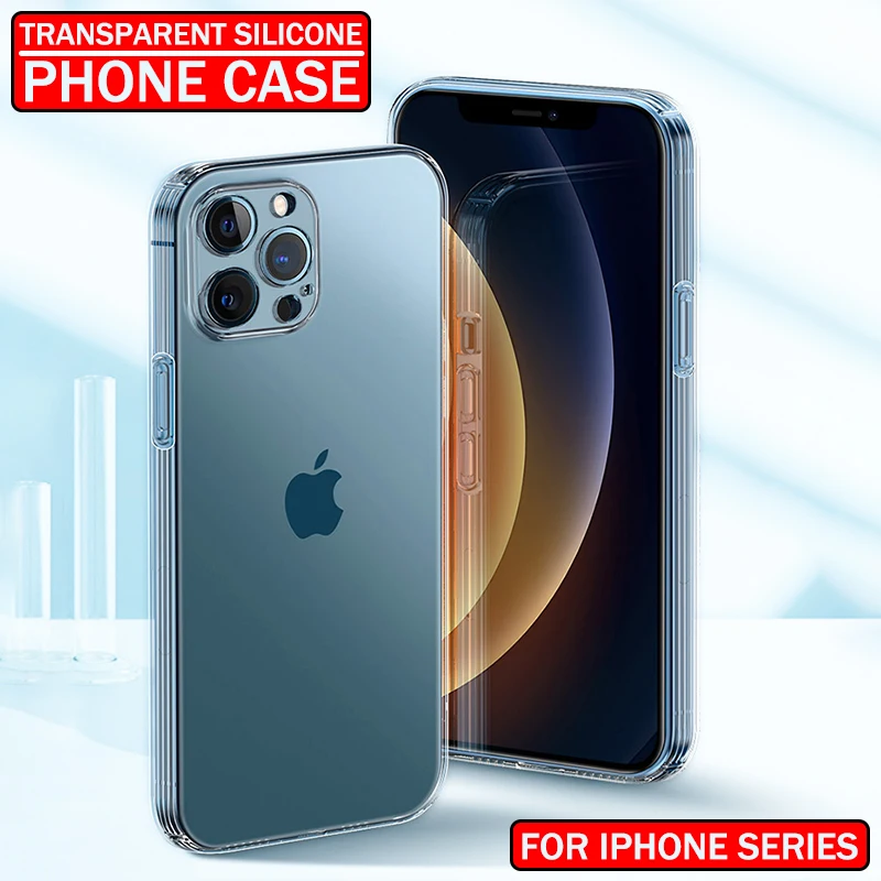 Transparent Silicone Phone Case For iPhone 13 Pro Max Protective Case For iPhone 12 11 X XS XR 8 7 6S 6 Plus Mini 13pro 12pro
Transparent Silicone Phone Case For iPhone 13 Pro Max Protective Case For iPhone 12 11 X XS XR 8 7 6S 6 Plus Mini 13pro 12pro