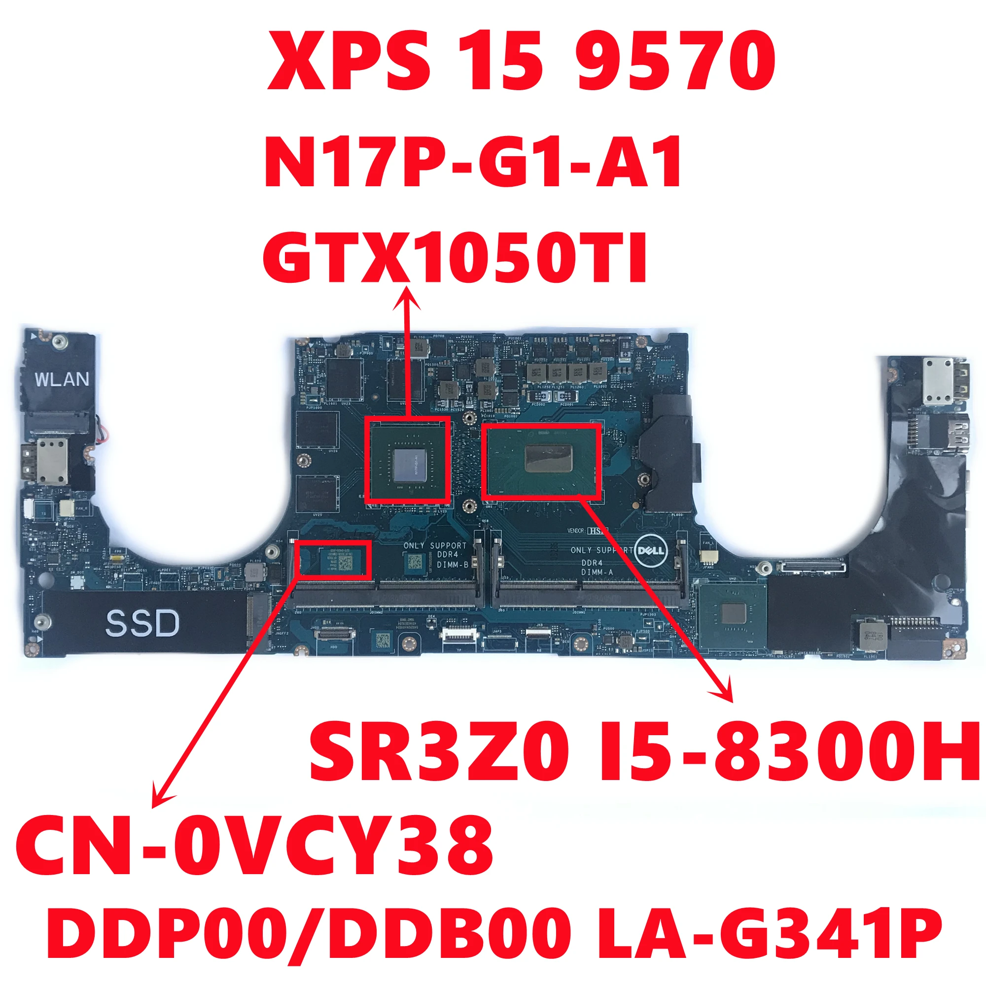 CN-0VCY38 0VCY38 VCY38 For Dell XPS 15 9570 Laptop Motherboard DDP00/DDB00 LA-G341P With I5-8300H N17P-G1-A1 Fully Tested OK
CN-0VCY38 0VCY38 VCY38 For Dell XPS 15 9570 Laptop Motherboard DDP00/DDB00 LA-G341P With I5-8300H N17P-G1-A1 Fully Tested OK