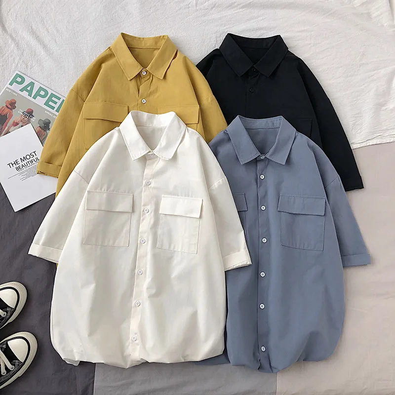 Размера плюс M-4XL летняя футболка с короткими рукавами для мужчин японский Стиль хлопковая льняная рубашка мужская повседневная Уличная спл...
Размера плюс M-4XL летняя футболка с короткими рукавами для мужчин японский Стиль хлопковая льняная рубашка мужская повседневная Уличная спл...