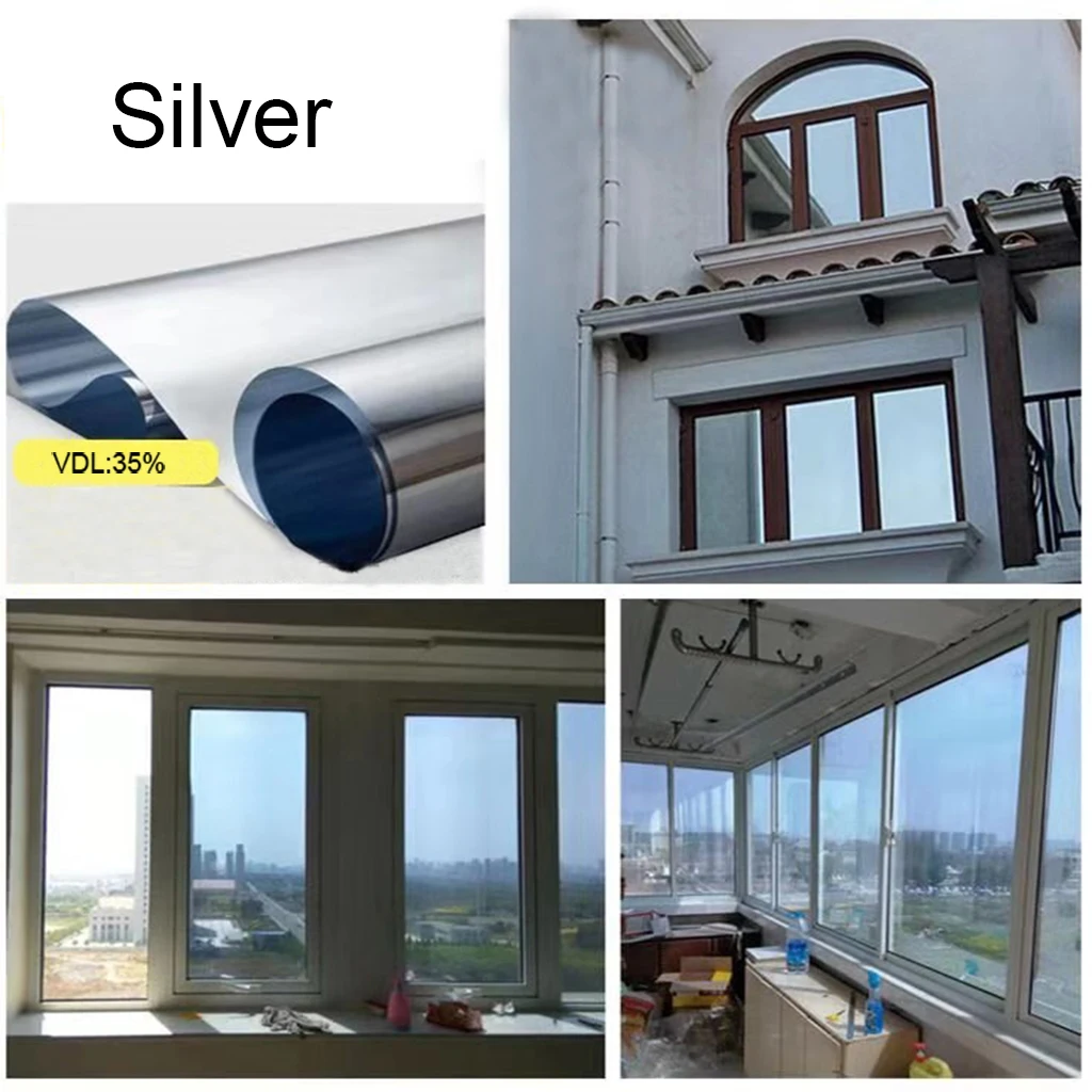 One Way Reflective Window Film Daytime Privacy Window Glass Sticker Non-adhesive Static Anti UV Window Tint for Home and Office
One Way Reflective Window Film Daytime Privacy Window Glass Sticker Non-adhesive Static Anti UV Window Tint for Home and Office
