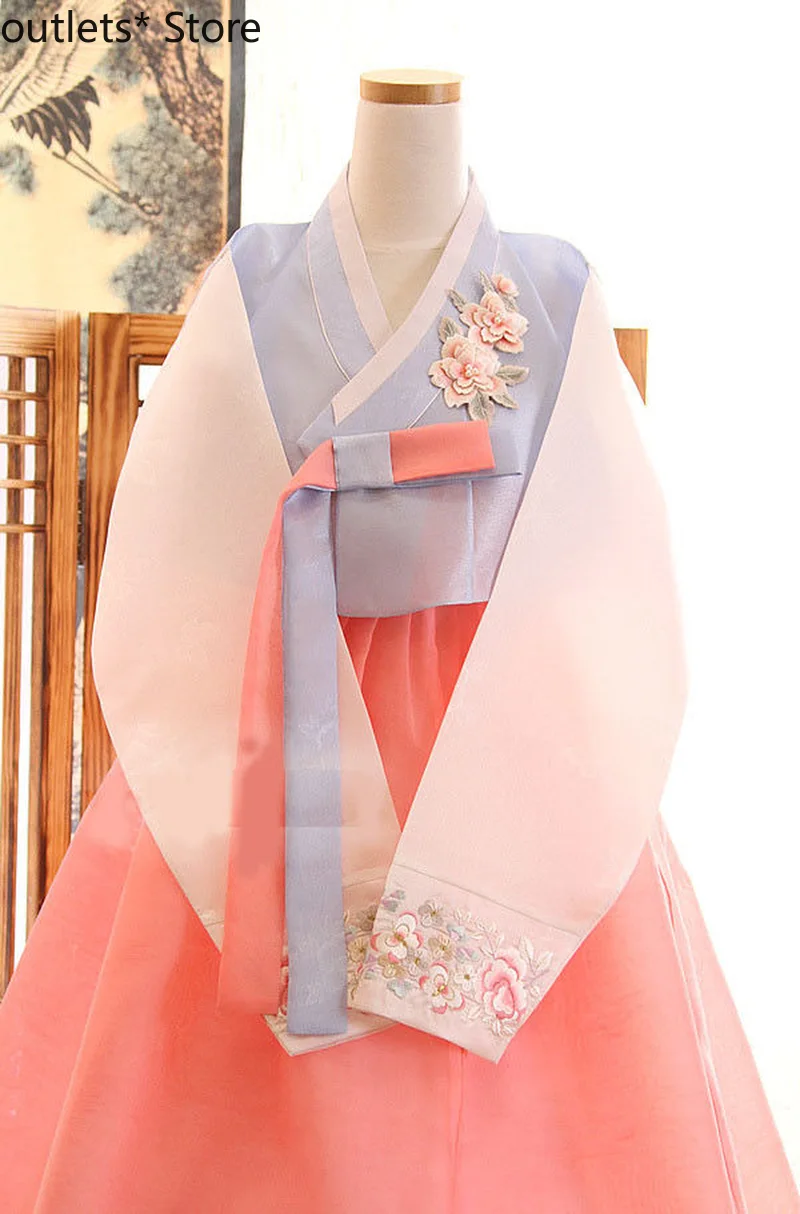 Красивое платье Hanbok сделанное на заказ корейское традиционное женское семейное