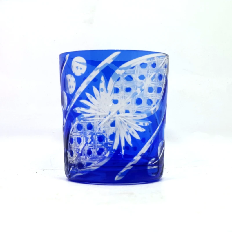 Japanese style Carved Whiskey Cup / Hand Cut to Blue Glass Wine Tumbler drinkware cups 210612-19
Japanese style Carved Whiskey Cup / Hand Cut to Blue Glass Wine Tumbler drinkware cups 210612-19