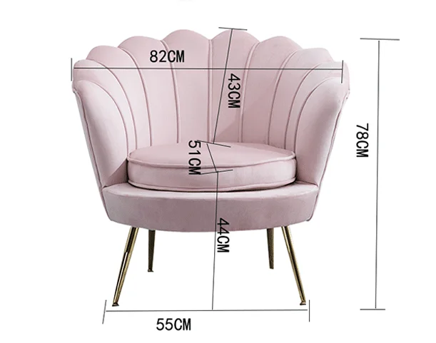 Nordic Small Apartment Flannel Petal Chair Living Room Bedroom Sofa Chair Clothing Store Beauty Salon Leisure Chair
Nordic Small Apartment Flannel Petal Chair Living Room Bedroom Sofa Chair Clothing Store Beauty Salon Leisure Chair