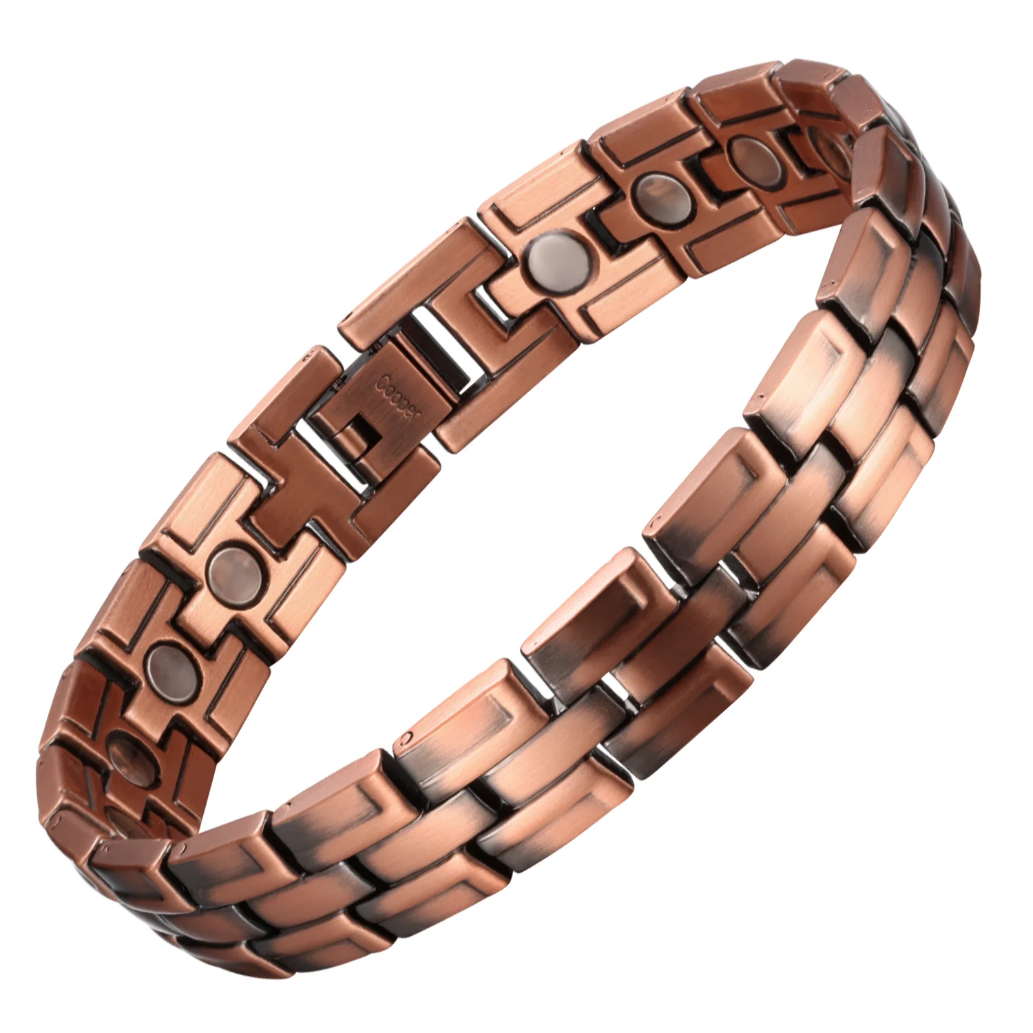 

99.95% Pure Copper Magnetic Therapy Bracelets Arthritis Pain Relief & Carpal Tunnel Magnet Jewerly Adjustable Length with Tool