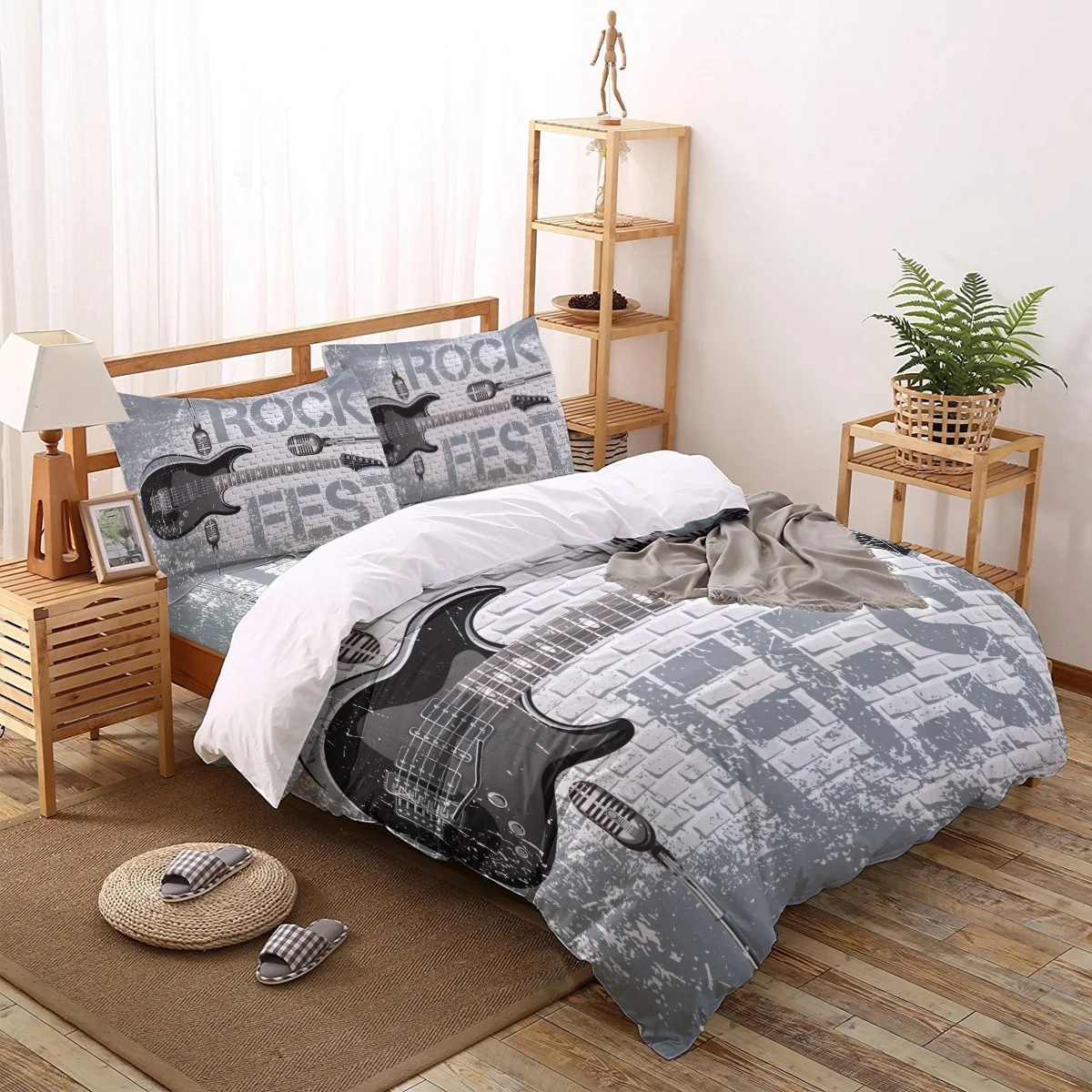 Rock Guitar Music Duvet Cover Sets Fashion Bedding Set Print Quilt Cover Queen King Size Adult Bedclothes
Rock Guitar Music Duvet Cover Sets Fashion Bedding Set Print Quilt Cover Queen King Size Adult Bedclothes