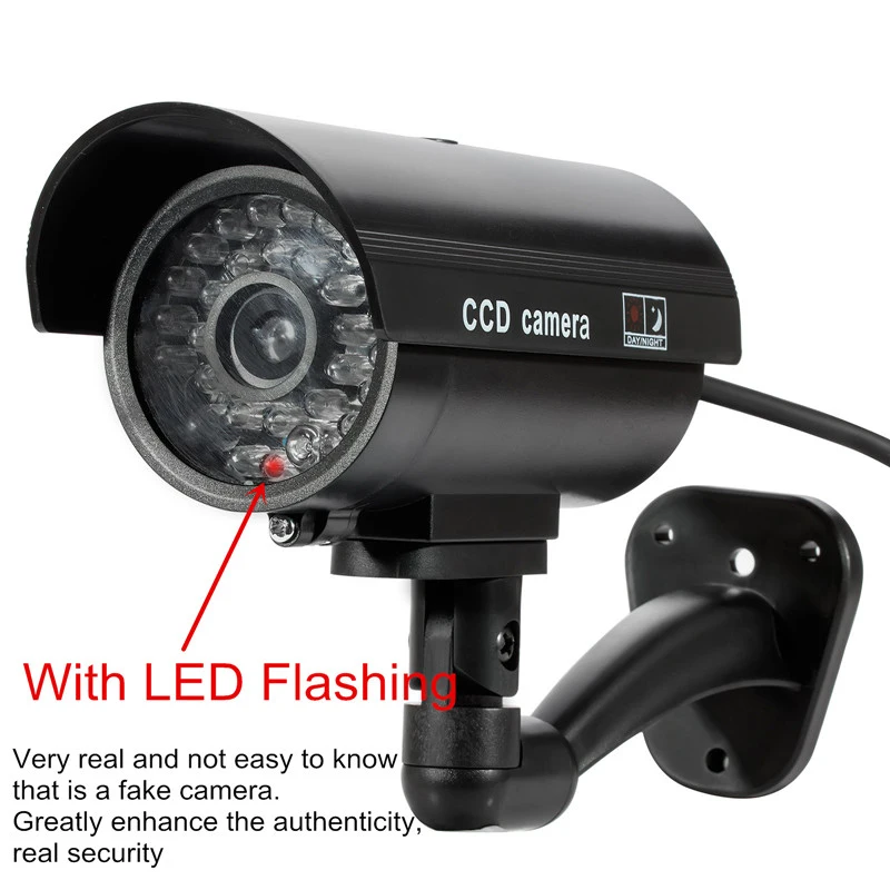 

Security TL-2600 Waterproof Outdoor Indoor Fake Camera Security Dummy CCTV Surveillance Camera Night CAM LED Light Color