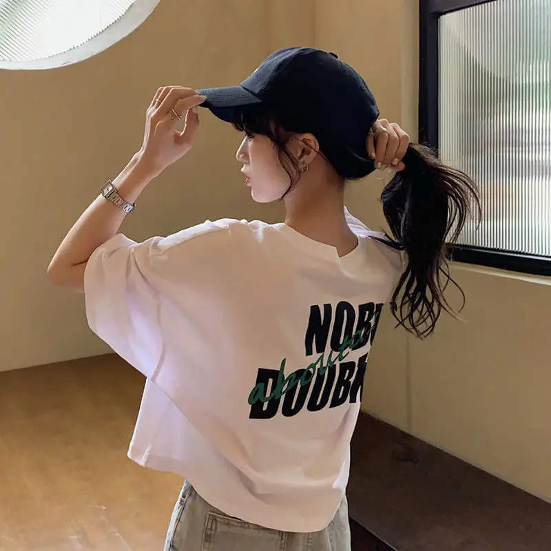 100% cotton summer new Korean inshara Sufeng loose short sleeve T-shirt for female students
100% cotton summer new Korean inshara Sufeng loose short sleeve T-shirt for female students