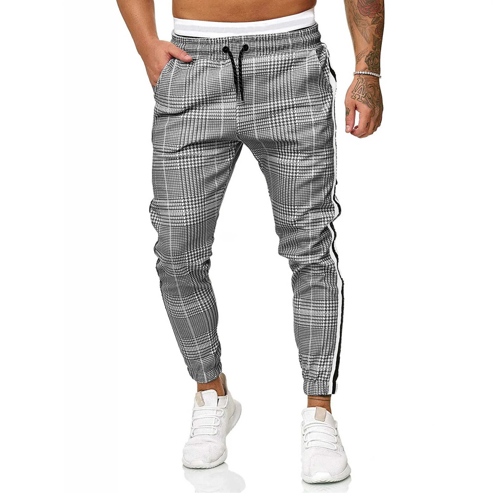 England Style Plaid Jogger Men's Pants Men's Casual Pants 2021 Gym Fashion Slim Fit Sweatpants Streetwear Casual Men's Clothing
England Style Plaid Jogger Men's Pants Men's Casual Pants 2021 Gym Fashion Slim Fit Sweatpants Streetwear Casual Men's Clothing