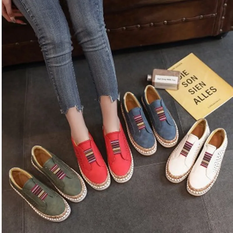 Women Slip On Sneakers Shallow Loafers Vulcanized Shoes Breathable Hollow Out Casual Shoes Ladies Retro Sneaker 2021
Women Slip On Sneakers Shallow Loafers Vulcanized Shoes Breathable Hollow Out Casual Shoes Ladies Retro Sneaker 2021
