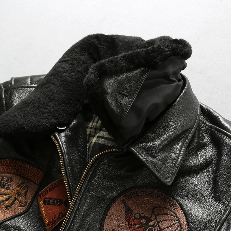Leather Mens Genuine Air Force A2 Pilot Jacket Inner Iiner Removable Thick Cowhide Military Coat Male Free
Leather Mens Genuine Air Force A2 Pilot Jacket Inner Iiner Removable Thick Cowhide Military Coat Male Free