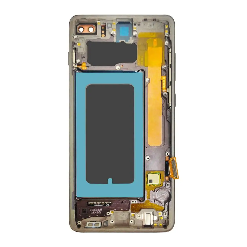 AAA+ Super AMOLED LCD Display For SAMSUNG Galaxy S10 G973F S10+ Plus G975F Touch Screen Digitizer Assembly With Frame | Мобильные