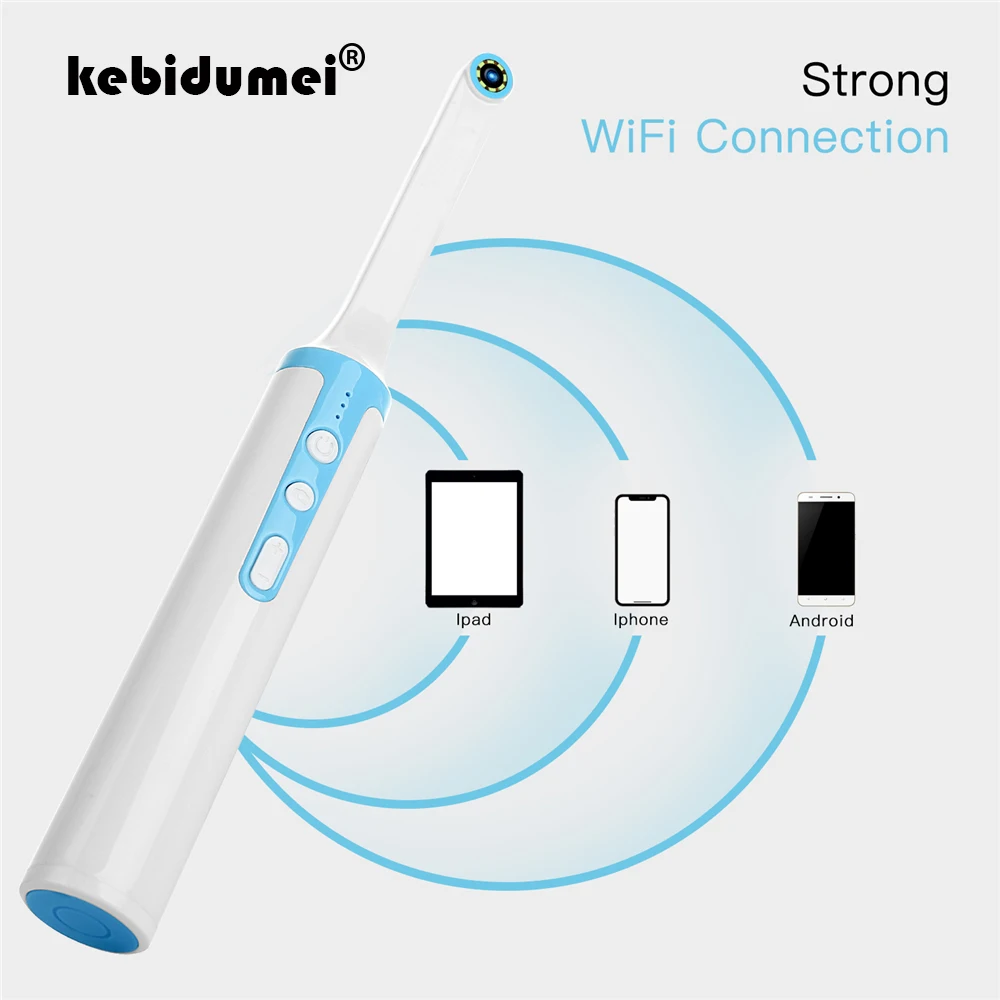 kebidumei P10 1080P HD WIFI Intraoral Endoscope with 8 Led lights Inspection for Dentist Oral Real-time Video Dental Tools
kebidumei P10 1080P HD WIFI Intraoral Endoscope with 8 Led lights Inspection for Dentist Oral Real-time Video Dental Tools
