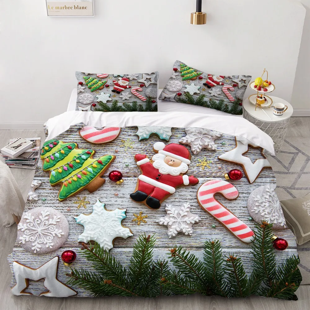 2/3 Pieces Santa Claus Bedding Set Merry Christmas Colorful Duvet Cover Snowflake Cover Set 3D Print Christmas Tree Bedspread
2/3 Pieces Santa Claus Bedding Set Merry Christmas Colorful Duvet Cover Snowflake Cover Set 3D Print Christmas Tree Bedspread