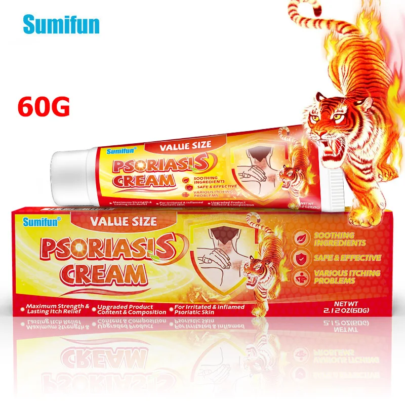 1Box 60g Sumifun Upgrade Tiger Balm Psoriasis Cream Dermatitis Eczema Psoriasis Antibacterial Ointment Skin Anti-Itching Plaster
1Box 60g Sumifun Upgrade Tiger Balm Psoriasis Cream Dermatitis Eczema Psoriasis Antibacterial Ointment Skin Anti-Itching Plaster