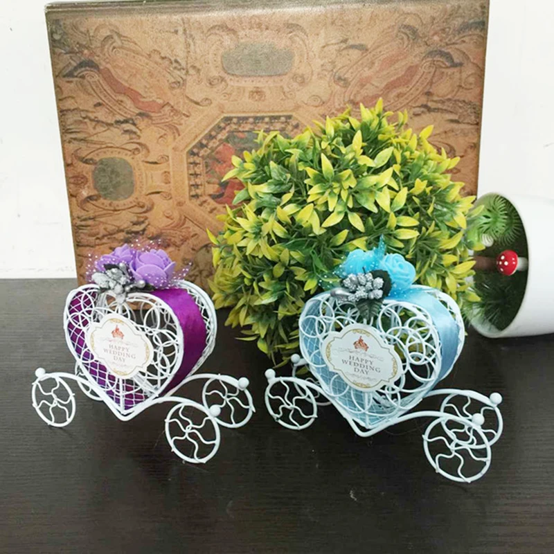 Карета Золушки 6 цветов милая коробка для сладостей железный Дизайн в виде тыквы