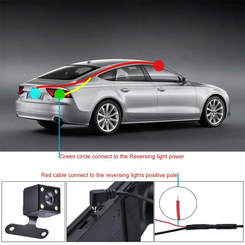 Waterproof Reverse Camera DC 12V Night Vision 4Led Rear View Lens 2.5mm Jack 5pin 6M Cable For Car DVR rearview Mirror Recorder 
Waterproof Reverse Camera DC 12V Night Vision 4Led Rear View Lens 2.5mm Jack 5pin 6M Cable For Car DVR rearview Mirror Recorder