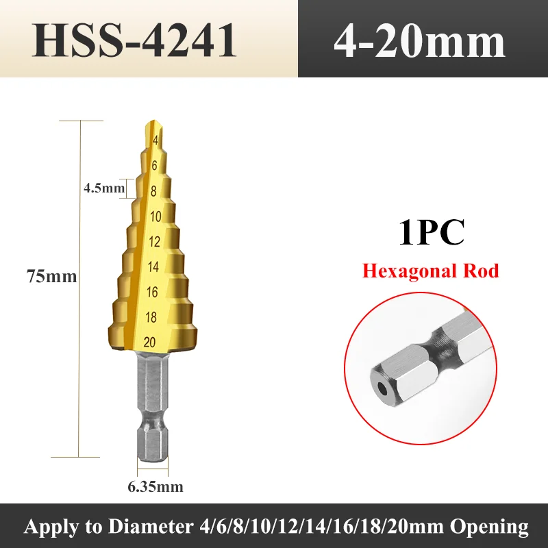Набор ступенчатых сверл RIERPSI 3-12 мм 4-12 мм 4-20 мм 4-32 мм
Набор ступенчатых сверл RIERPSI 3-12 мм 4-12 мм 4-20 мм 4-32 мм