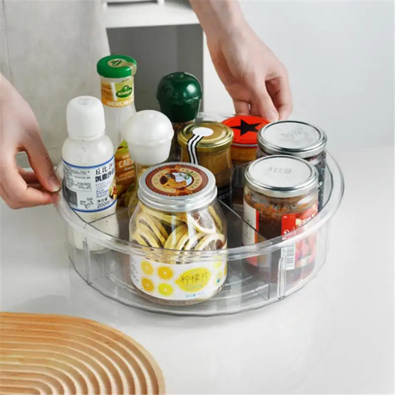 360 Rotating Tray Turntable Kitchen Storage Containers For Spice Snack Fruit Food Plate Transparent Cosmetic Organizer Rack 
360 Rotating Tray Turntable Kitchen Storage Containers For Spice Snack Fruit Food Plate Transparent Cosmetic Organizer Rack