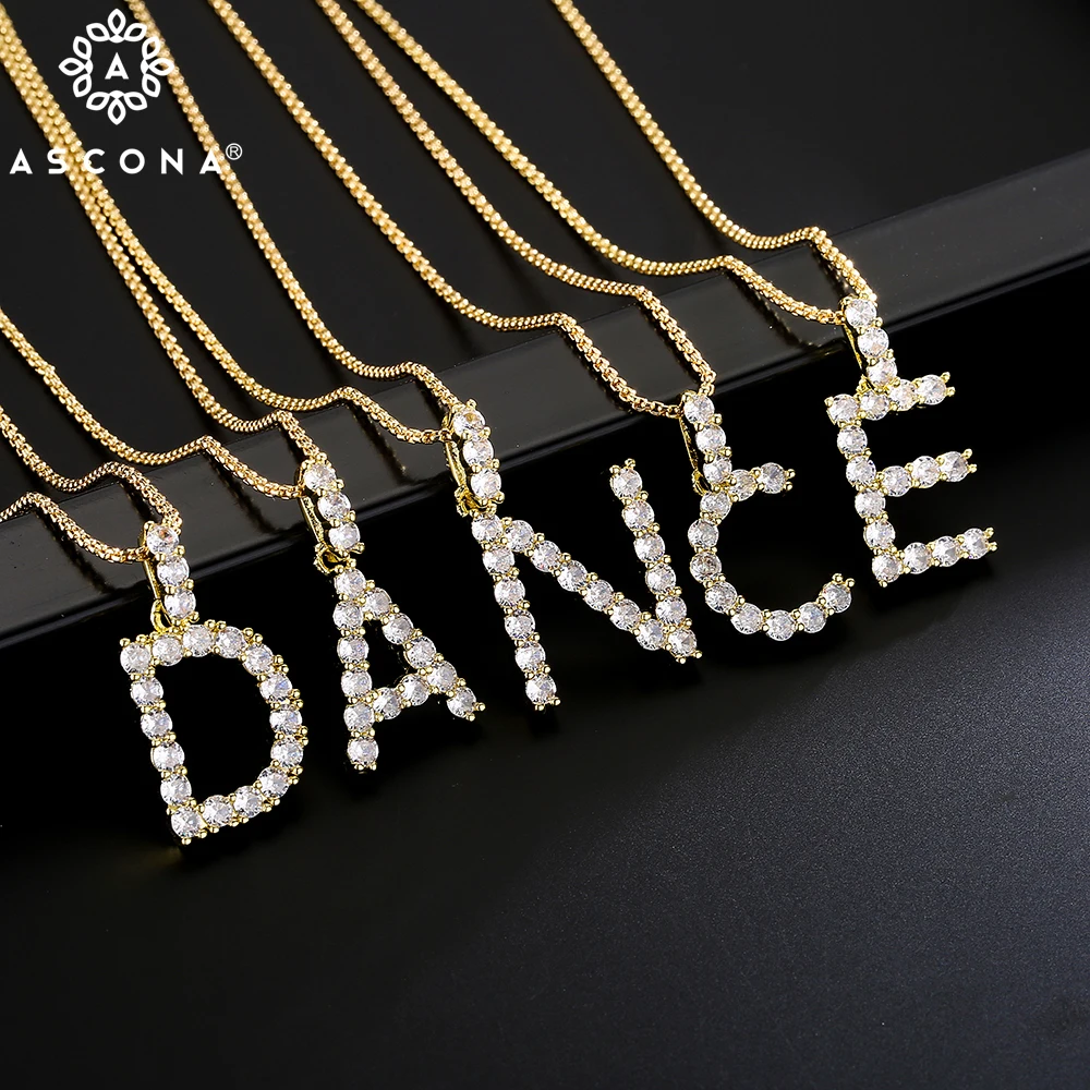 Ascona Luxury Gold Color A-Z 26 Letters Necklace CZ Pendant for Women Cute Initials Name Necklace Fashion Party Wedding Jewelry
Ascona Luxury Gold Color A-Z 26 Letters Necklace CZ Pendant for Women Cute Initials Name Necklace Fashion Party Wedding Jewelry