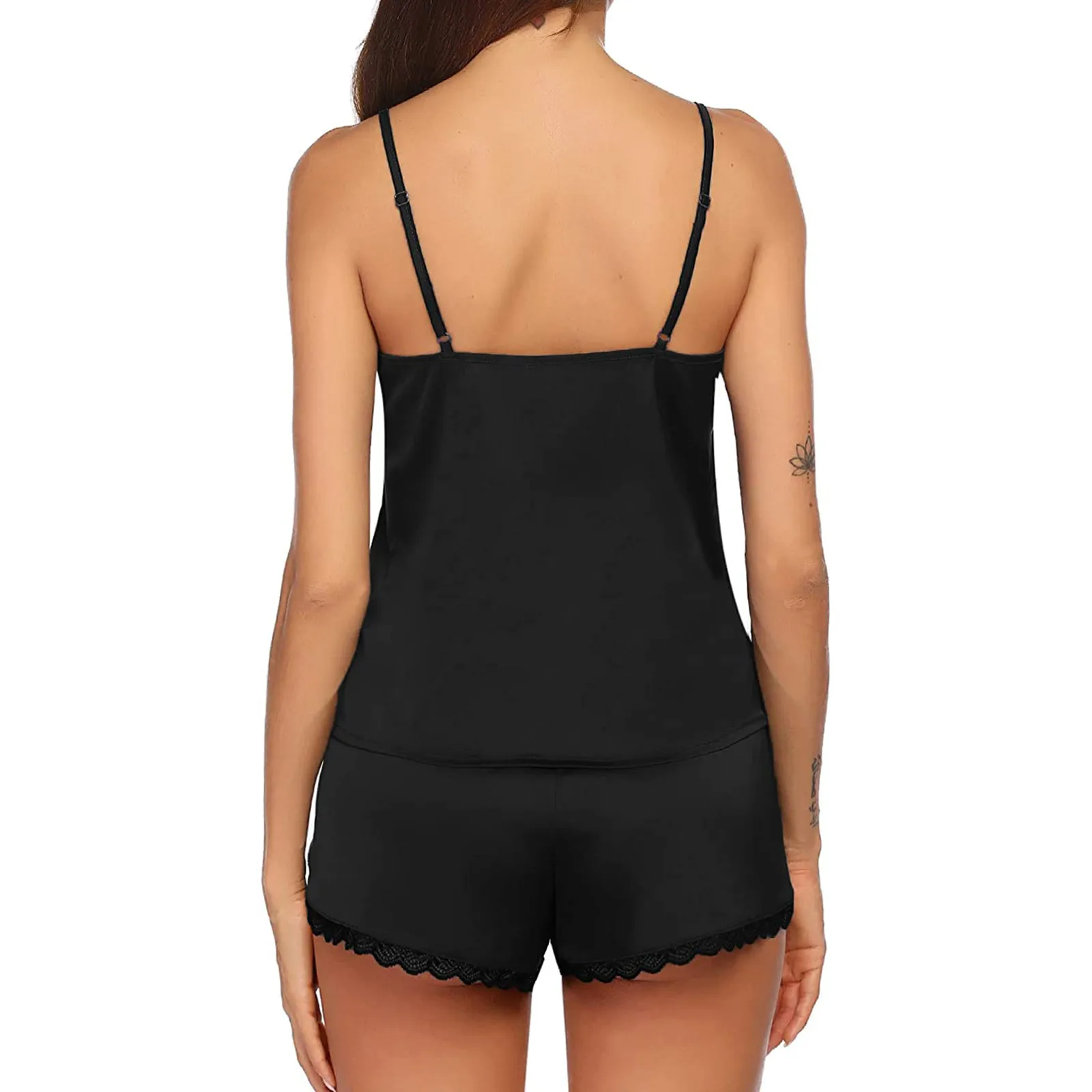 Sexy Lingerie Women Sleepwear Vest Shorts Sets Babydoll Lace Pajamas Set For Women Underwear Summer V-Neck Satin Pajamas Sets
Sexy Lingerie Women Sleepwear Vest Shorts Sets Babydoll Lace Pajamas Set For Women Underwear Summer V-Neck Satin Pajamas Sets