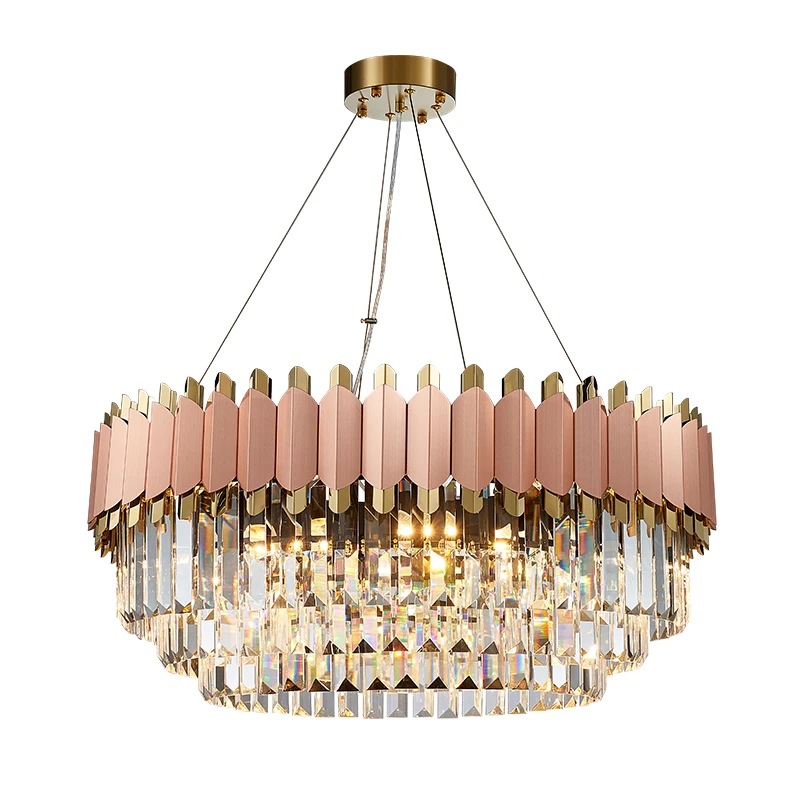 New Modern Crystal Round Rose Gold Chandelier Lighting For Dining Room Bedroom Chandeliers Living Room Light Fixtures
New Modern Crystal Round Rose Gold Chandelier Lighting For Dining Room Bedroom Chandeliers Living Room Light Fixtures