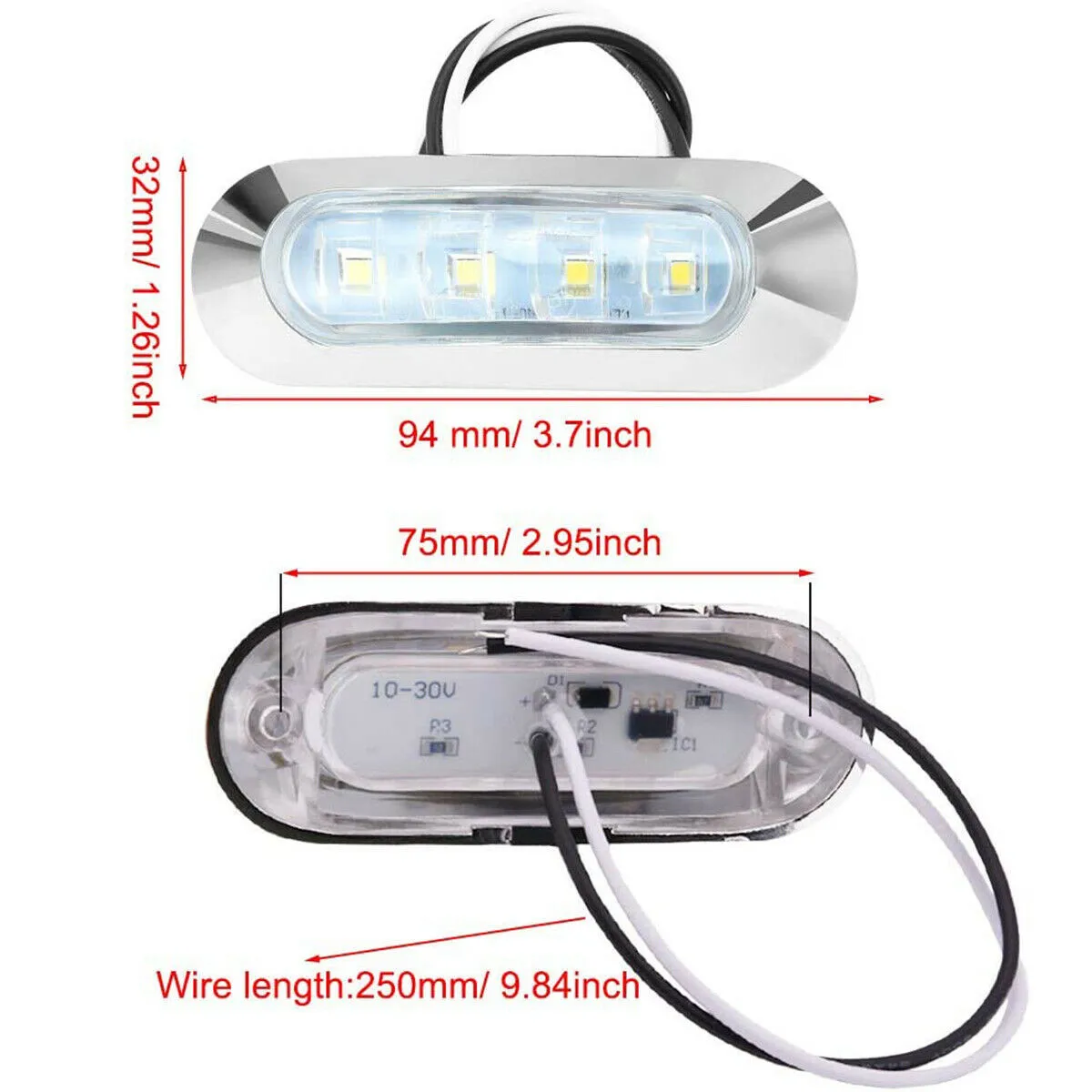 4x Marine Boat LED Courtesy Lights Cabin Deck Walkway Stair Light White 12V-24V Waterproof Boat LED Lights
4x Marine Boat LED Courtesy Lights Cabin Deck Walkway Stair Light White 12V-24V Waterproof Boat LED Lights