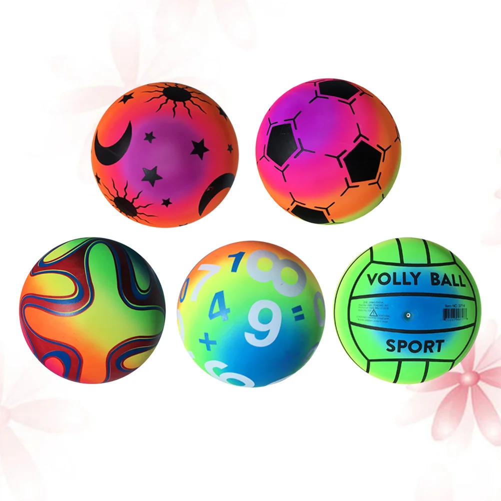 5 Pcs 22 Thickened Rainbow Balls Elastic PVC Beach Sports Play Kickball Flapping Children for Indoor Outdoor
5 Pcs 22 Thickened Rainbow Balls Elastic PVC Beach Sports Play Kickball Flapping Children for Indoor Outdoor