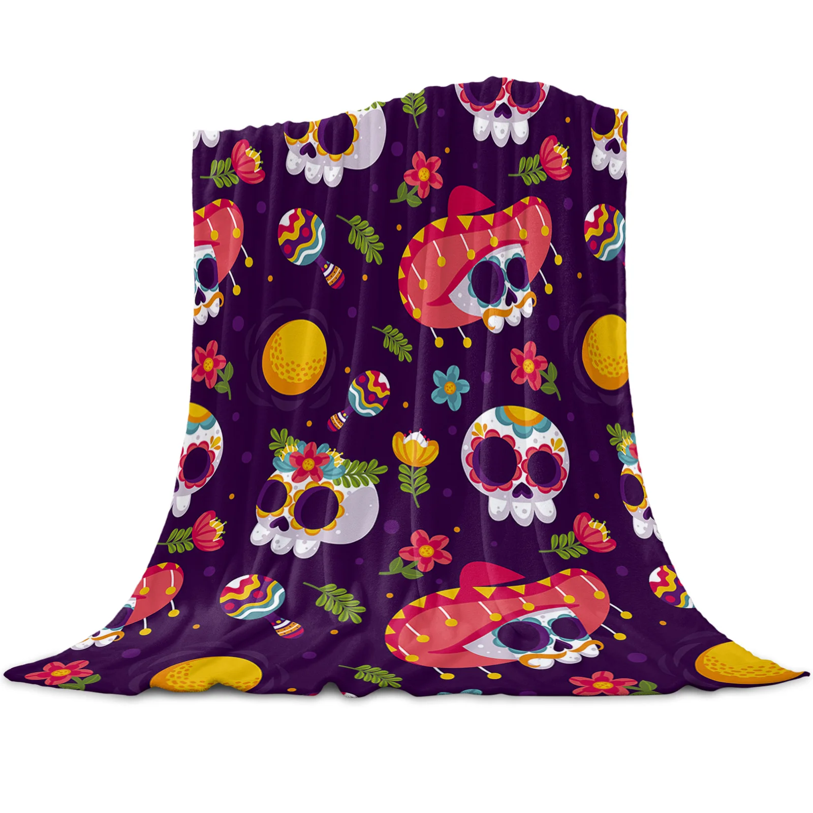 Skull Hat Flannel Blanket for Sofa Microfiber Throw Bedspread Blanket Cover for Bed
Skull Hat Flannel Blanket for Sofa Microfiber Throw Bedspread Blanket Cover for Bed