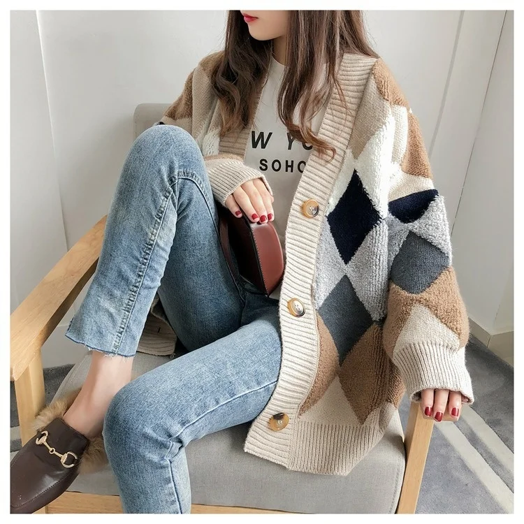 New Fashion Sweater Cardigan Women's Loose Coat Lazy Wind Thick Sweater Autumn Winter Warm Top Coat Cardigan
New Fashion Sweater Cardigan Women's Loose Coat Lazy Wind Thick Sweater Autumn Winter Warm Top Coat Cardigan