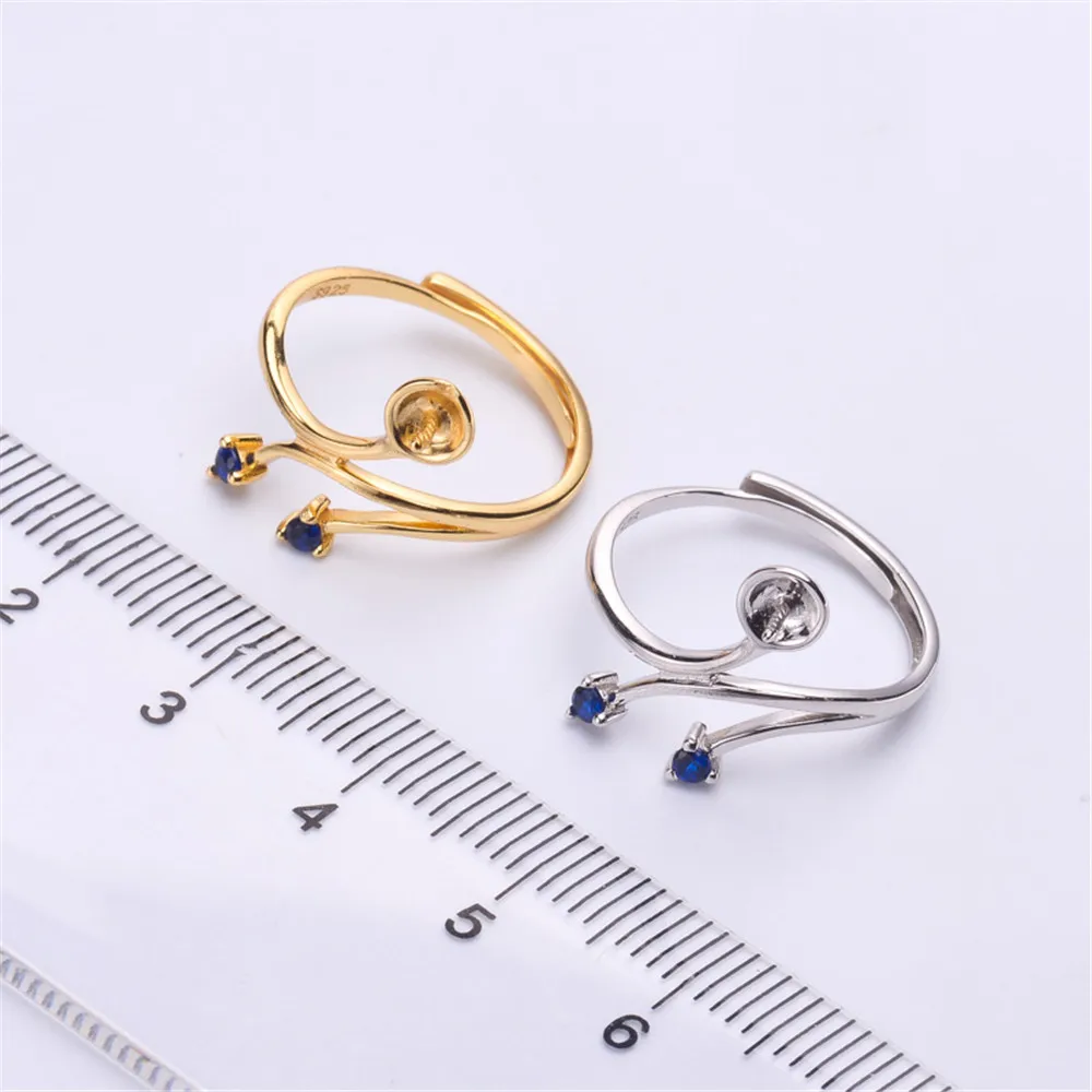 S925 Sterling Silver Adjustable Ring Settings Base Blank Jewelry Findings Fit Half Hole Pearl DIY Women Ring Making Accessories
S925 Sterling Silver Adjustable Ring Settings Base Blank Jewelry Findings Fit Half Hole Pearl DIY Women Ring Making Accessories
