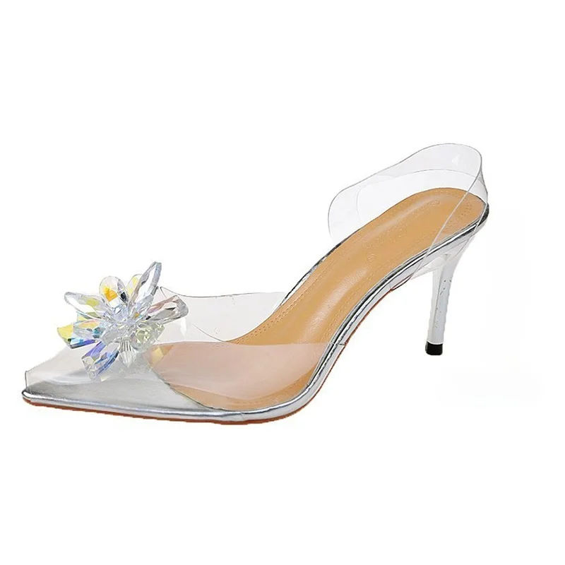 Sandals Women Thin Heels Rhinestone Transparent Pointed Slip on Party Wedding Sandals Summer New Fashion Women's Sandals 2021 
Sandals Women Thin Heels Rhinestone Transparent Pointed Slip on Party Wedding Sandals Summer New Fashion Women's Sandals 2021