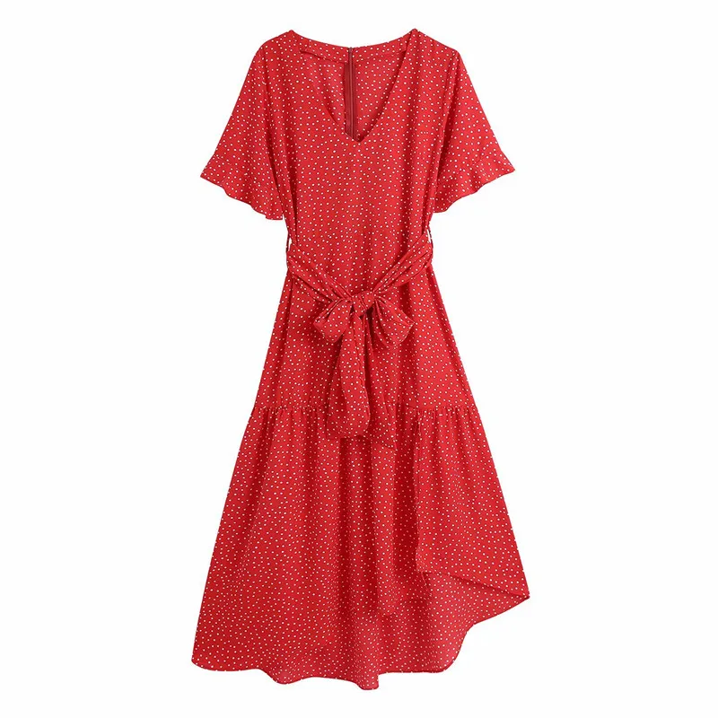 New 2021 Summer Spring Office Lady Casual Dresses Women's Temperament Elegant Red Polka Dor Lace Long Chic Dress For Female
New 2021 Summer Spring Office Lady Casual Dresses Women's Temperament Elegant Red Polka Dor Lace Long Chic Dress For Female