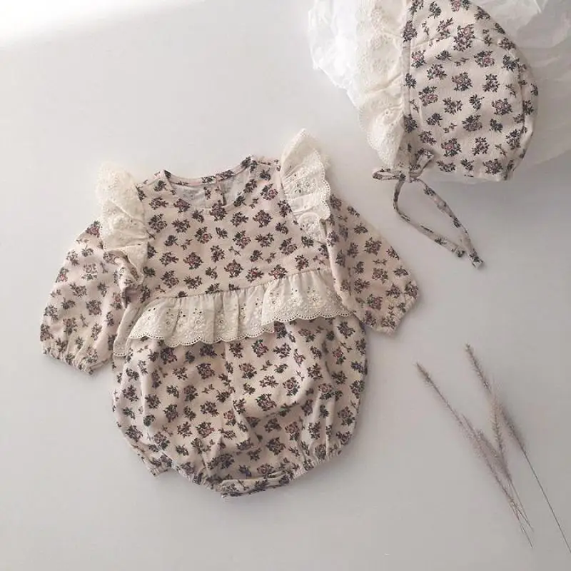 Cute Floral Printed Infant Bodysuit Autumn Long Sleeve Cotton Newborn Girls Jumpsuit With Hat Baby Girl Outfits
Cute Floral Printed Infant Bodysuit Autumn Long Sleeve Cotton Newborn Girls Jumpsuit With Hat Baby Girl Outfits