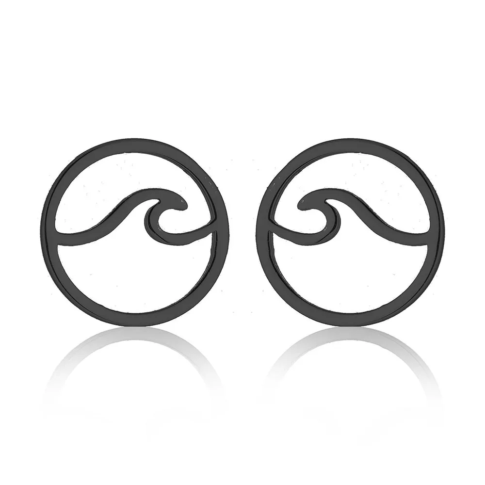 New stainless steel geometric circular hollow sea wave earrings sweet simple wave earrings jewelry female
New stainless steel geometric circular hollow sea wave earrings sweet simple wave earrings jewelry female