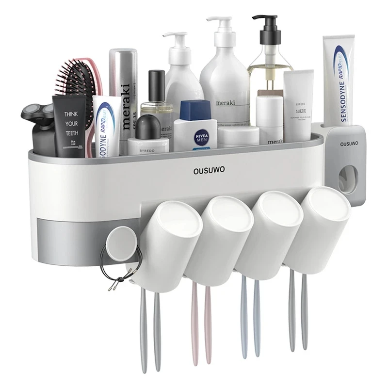 Bathroom Accessories Sets Magnetic Toothbrush Holder With Cup Toothpaste Dispenser Toiletries Storage Rack Toothpaste Squeezer
Bathroom Accessories Sets Magnetic Toothbrush Holder With Cup Toothpaste Dispenser Toiletries Storage Rack Toothpaste Squeezer