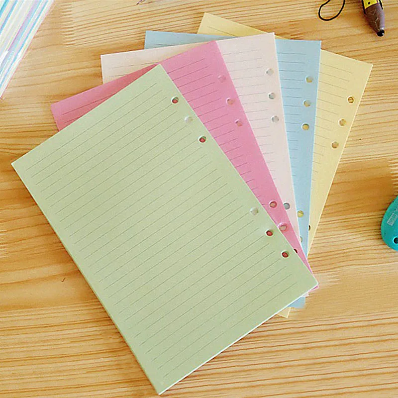 A5 A6 50 Sheet 5Colors Loose Leaf Notebook Paper Refill Spiral Binder Index Inner Pages Line Blank Grid Planner Agenda
A5 A6 50 Sheet 5Colors Loose Leaf Notebook Paper Refill Spiral Binder Index Inner Pages Line Blank Grid Planner Agenda