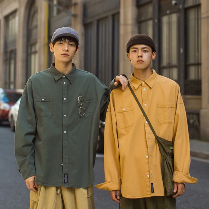 Retro Military Cotton Men Shirt Solid Green Casual Loose Button Collar Shirts Long Sleeve Japanese Men Clothes Plus Size MM60NCS
Retro Military Cotton Men Shirt Solid Green Casual Loose Button Collar Shirts Long Sleeve Japanese Men Clothes Plus Size MM60NCS