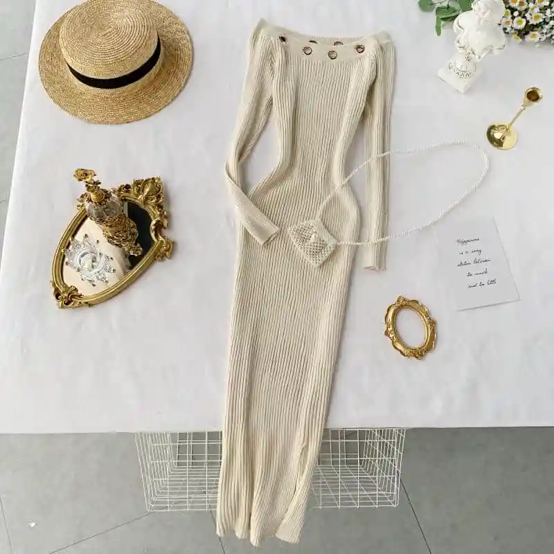 Vestido Knit Dress Women 2021 Long Sleeve O-neck Sloid Stretch Midi Female Elegant Dresses Autumn Ladies Vestidos Verano
Vestido Knit Dress Women 2021 Long Sleeve O-neck Sloid Stretch Midi Female Elegant Dresses Autumn Ladies Vestidos Verano