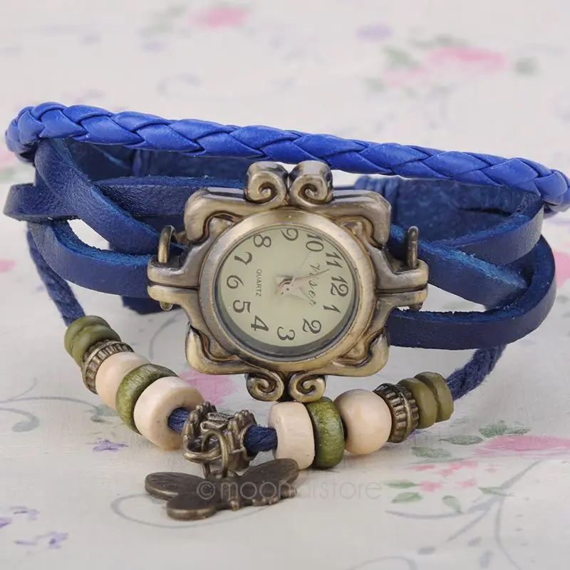 Women Vintage Retro Multi-Layer Braided PU Leather Beads Butterfly Bracelet Watch Quartz Wrist Watch
Women Vintage Retro Multi-Layer Braided PU Leather Beads Butterfly Bracelet Watch Quartz Wrist Watch
