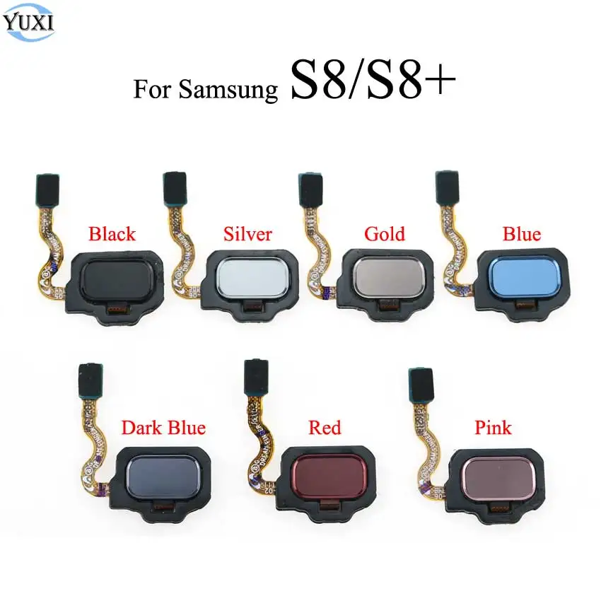 

Запасные части YuXi, датчик отпечатков пальцев, кнопка «домой», гибкий кабель для Samsung Galaxy S8 S8 + Plus SM- G950 G955, черный, золотой, серебристый
