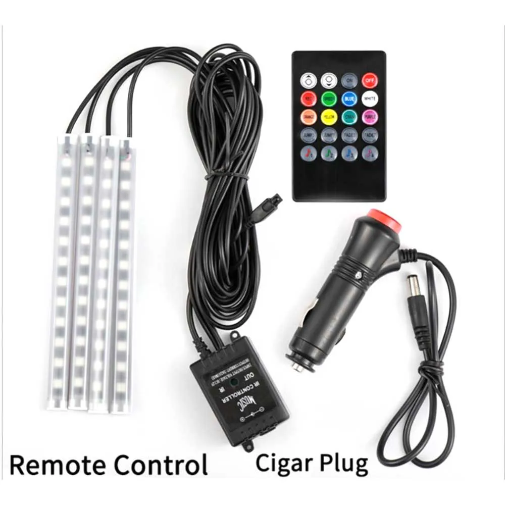 DC12V Car Interior Decorative RGB LED Light Strip With Music Control Multiple Modes 7-color RGB Interior Lighting Kit
DC12V Car Interior Decorative RGB LED Light Strip With Music Control Multiple Modes 7-color RGB Interior Lighting Kit