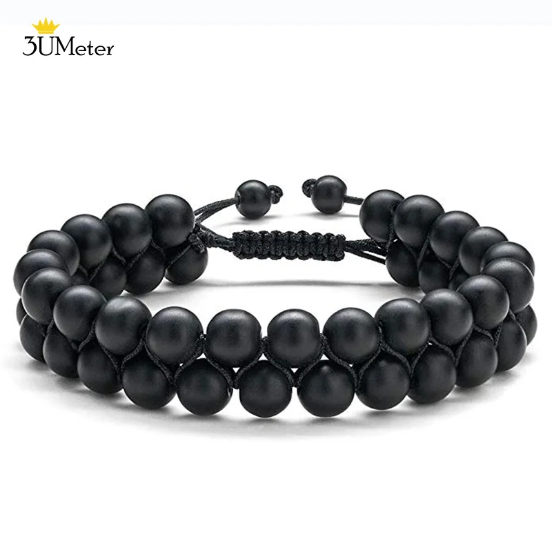 3UMeter 8MM Charm Beads Bracelet for Men Women Black Matte Onyx Bracelet Natural Stone Beads Handwoven Braided Bracelets Gifts
3UMeter 8MM Charm Beads Bracelet for Men Women Black Matte Onyx Bracelet Natural Stone Beads Handwoven Braided Bracelets Gifts