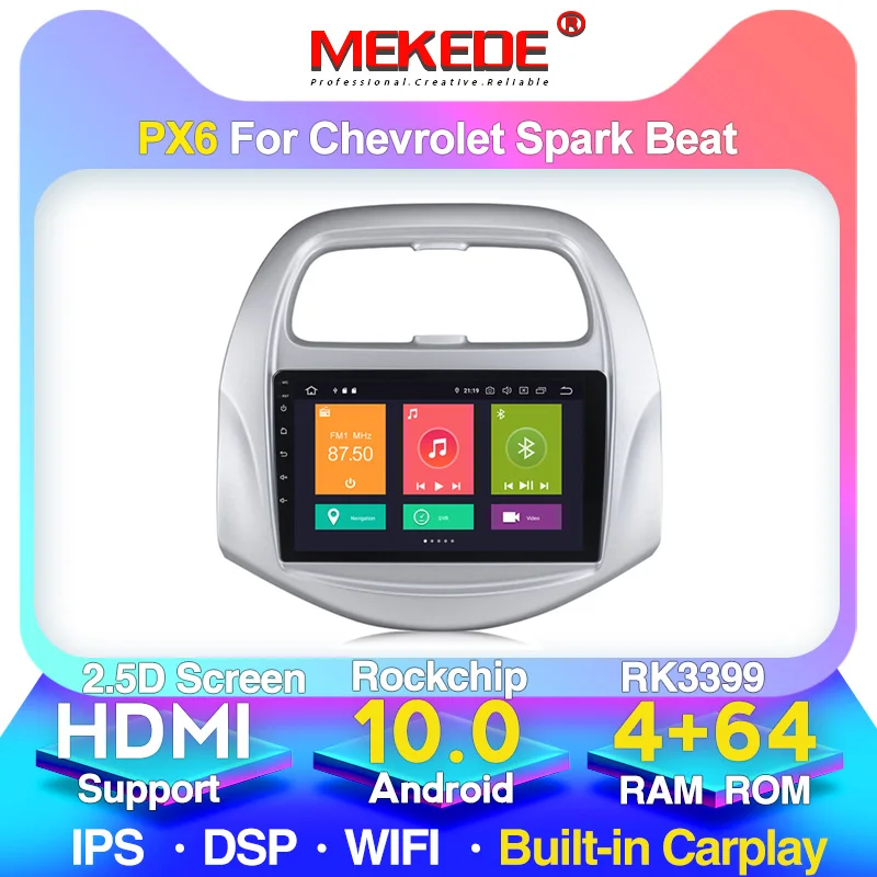 4 ГБ ОЗУ 64 Гб ПЗУ 4G LTE Android 10 для CHEVROLET Spark Beat 2018 2019 2020 мультимедийный стерео