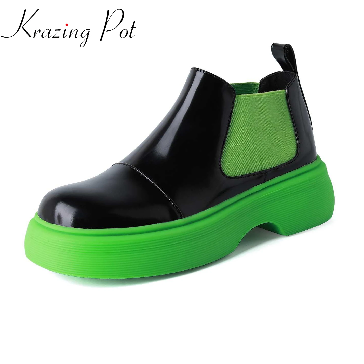 Vichelo Hot cow leather round toe Chelsea boots jelly thick bottom med heels career gorgeous British design winter ankle boots
Vichelo Hot cow leather round toe Chelsea boots jelly thick bottom med heels career gorgeous British design winter ankle boots